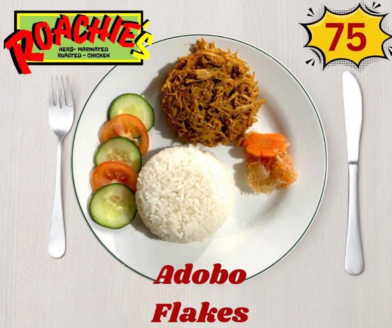 Adobo flakes rice meal