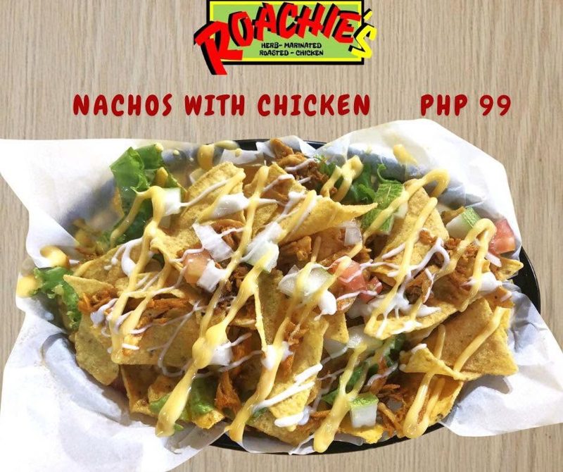 Nachos with shredded chicken