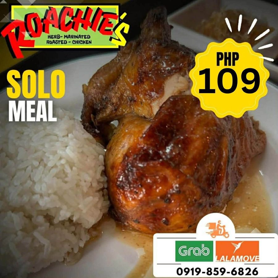 Solo meal, quarter chicken with rice
